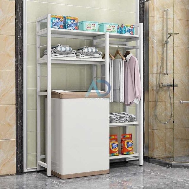 Mueble Rack Para Lavarropas Industrial Organizador Perchero