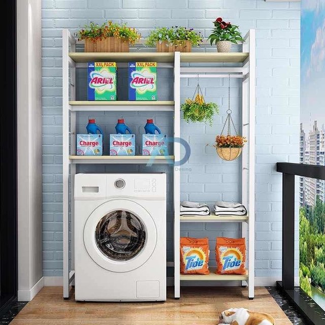 Mueble Rack Para Lavarropas Industrial Organizador Perchero