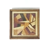 Quadro "cubista" em marchetaria - 19x19