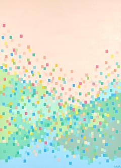 Color Field Strawberry on the Hills 110x80