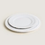 SET X 6 PLATOS PLAYOS DE PORCELANA BLANCA REDONDAO 27CM DE DIAMETRO LINEA DANA - comprar online