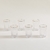 SET X 6 VASOS ALTOS TRANSPARENTES BORDE DORADO CARDIF 8CM X 10CM