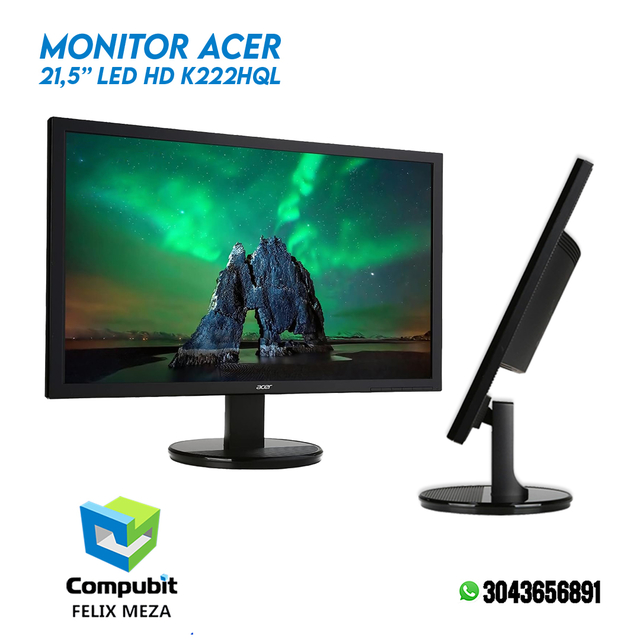 K222hql Monitor Acer Led Full Hd 215 8792