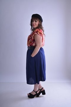 Pollera Valentina azul - comprar online