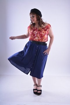 Pollera Valentina azul en internet