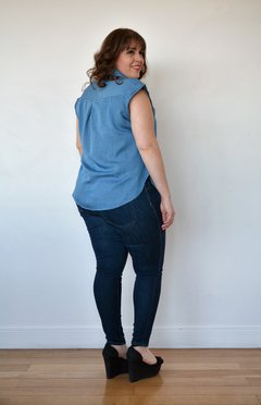 Camisa denim sin mangas Candelaria en internet