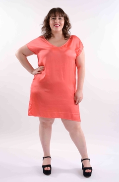 Vestido Amalia coral - comprar online