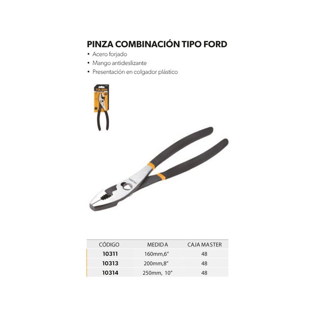 PINZA TIPO FORD 200mm8"
