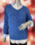 Suéter Feminino Tricot Azul - Saggs