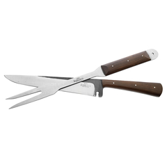 Kit faca gaúcha campeira e garfo em aço carbono - comprar online