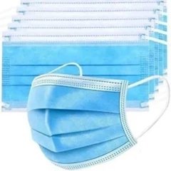 Mascara Descartável Tripla Azul c/50 - comprar online