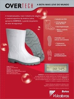 Bota Galocha Vulcabrás Overtech Eva Cozinha Laticínios