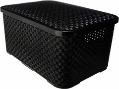 CESTO ORGANIZADOR RATTAN MEDIO C/ TAMPA - NITRON