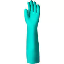 Par de Luvas Nitrílica NIT380 Punho Longo 45cm Tamanho G Verde - SANRO
