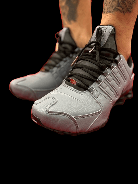 nike shox nz cinza chumbo