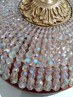 Plafon Lampara Imperio Cristal De Roca Y Bronce Gran Tamaño - comprar online