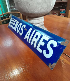 Antiguo Cartel Enlozado Buenos Aires Gran tamaño. - comprar online