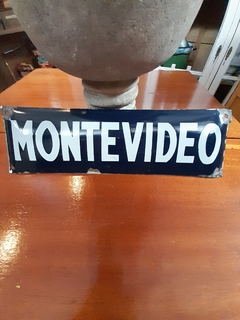 Antiguo Cartel de chapa enlozada Montevideo - comprar online