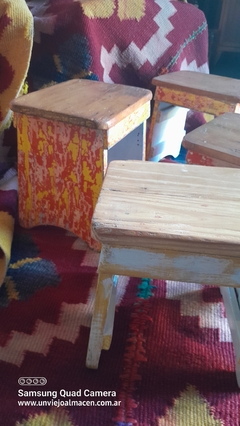 Bancos Antiguos de Madera con Patina de Colores Originales - comprar online