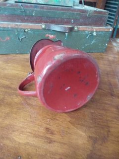 Cafetera de chapa enlozada con tapa - Un Viejo Almacén Antigüedades