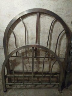 Cama de Bronce Plateado Completa