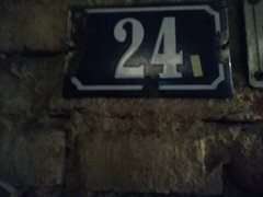Cartel Chapa Enlozada Numero 24
