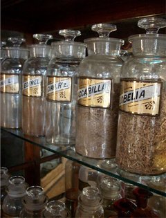 Frasco de Farmacia Antiguo Gran Tamaño