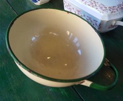 Bowl olla fuente de chapa enlozada tamaño grande