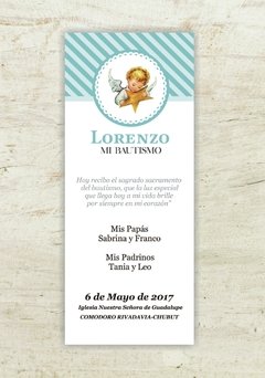 Señalador Angelito Vintage Celeste