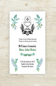 Estampita Blanco y Negro Caliz