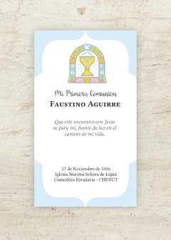 Estampita Caliz/Iglesia Celeste