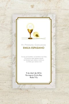 Estampita Caliz Marmol/Pajarito