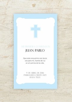 Estampita Cruz Simple