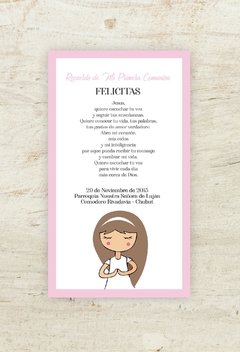 Estampita Niña en Rose con Marco