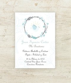 Estampita Coronita Celeste&Paloma