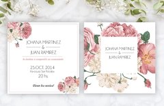 Invitación Flor Vintage
