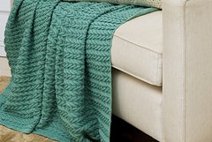 Manta Decorativa em tricô para cama ou sofá 2,00 x 1,50 m - Verde na internet