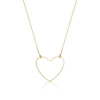 Choker Coração Line Vazado - Banho Ouro 18k