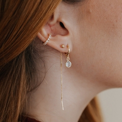 Brinco Argolinha com Zircônia - Banho Ouro 18k - comprar online