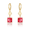 Brinco Argolinha com Zircônia Marsala - Banho Ouro 18k