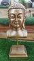 Busto de Buda Pedestal | dourado | resina | 26 cm - Espaço Caindo Fulô