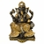 Ganesha marrom com dourado | 15cm | Resina