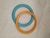 Pulsera chata amarilla baquelita