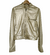 campera de cuero dorada