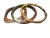 trío pulseras de madera - comprar online