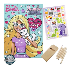 Barbie Libro Para Colorear Actividades + Lápices + Stickers!