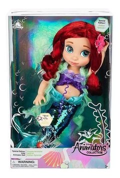 Disney Store Animators Ariel La Sirenita Deluxe Con Luz!!