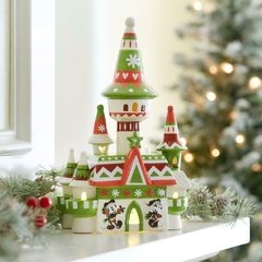 Disney Parks Castillo Navidad Mickey Mouse Con Luz De Led En Stock!!
