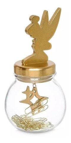 Disney Store Tinkerbell Campanita Frasco Con Imán + 25 Clips