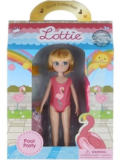 Lottie Doll Pool Party Muñeca Con Flamenco Inflable En Caja